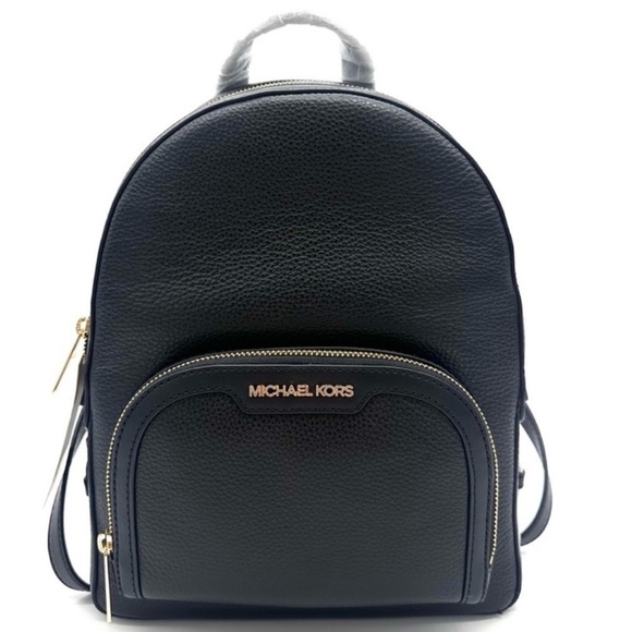 Michael Kors Medium Jaycee Backpack Black/Gold (NWT) - Picture 1 of 12